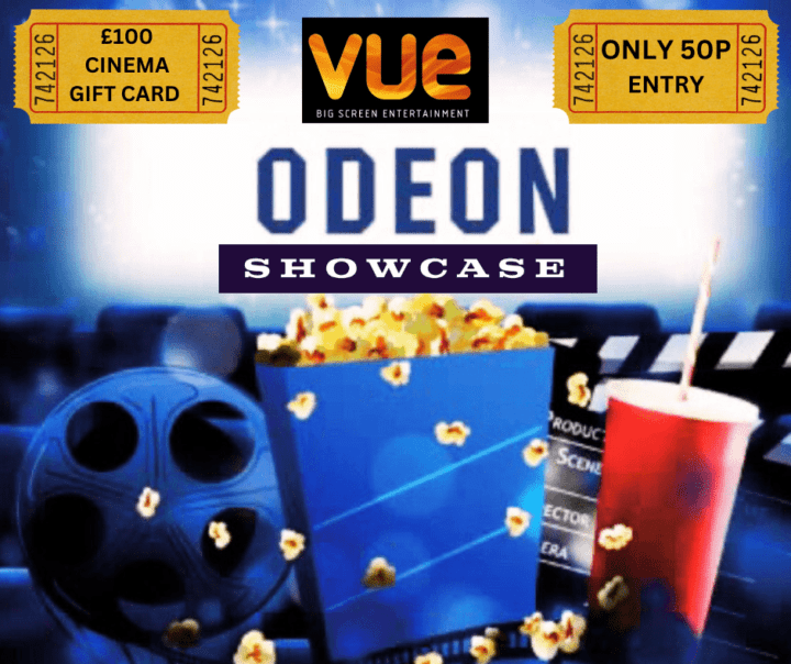 £100 CINEMA GIFT CARD ODEON SHOWCASE OR VUE CINEMA OF YOUR CHOICE