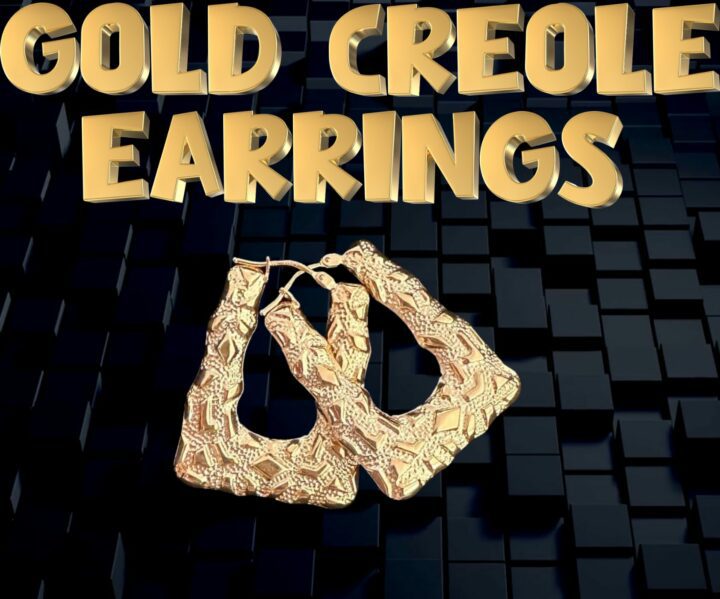 LARGE HANDBAG CREOLE 9ct GOLD EARRINGS