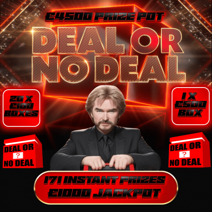 DEAL OR NO DEAL £4500 BANKERS POT £1000 END PRIZE 171 INSTANT PRIZES