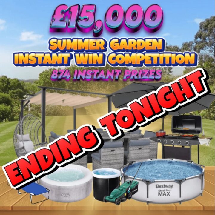 MEGA SUMMER GARDEN  INSTANT WIN COMPETITION 874 PRIZES TO WIN INSTANTLY