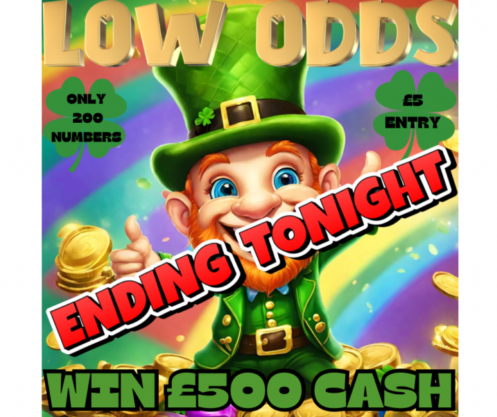 WIN £500 CASH LOW ODDS ONLY 200 TICKETS