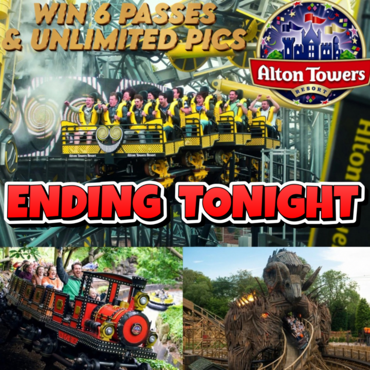 WIN 6 ALTON TOWERS PASSES WITH UNLIMITED DIGITAL PICTURES