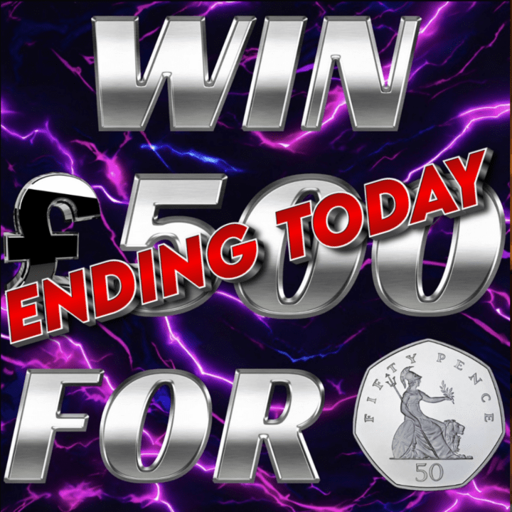 £500 TAX FREE CASH 50p ENTRY