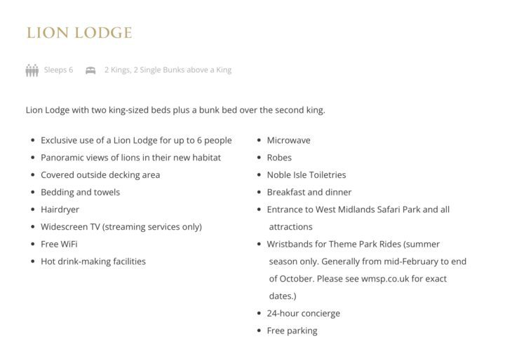 1 NIGHT  LION LODGE SAFARI STAY - Image 2