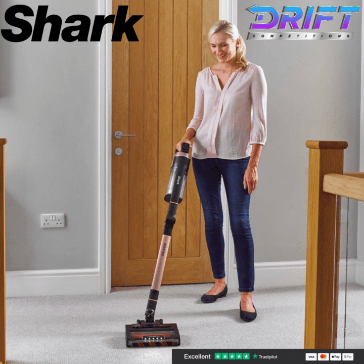 SHARK STRATOS ANTI HAIR WRAP PLUS IZ400UK CORDLESS VACUM CLEANER IN LIMITED EDITION ROSE GOLD COLOUR