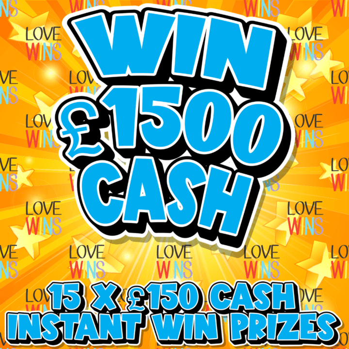 WIN £1500 CASH + 15 X £150 CASH PRIZES TO WIN INSTANTLY