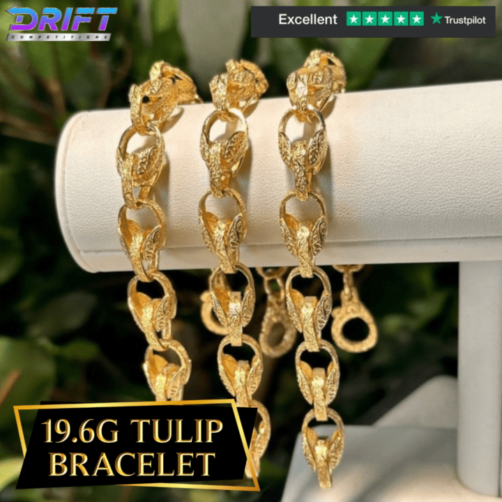 GOLD 19.6G TULIP BEACELET