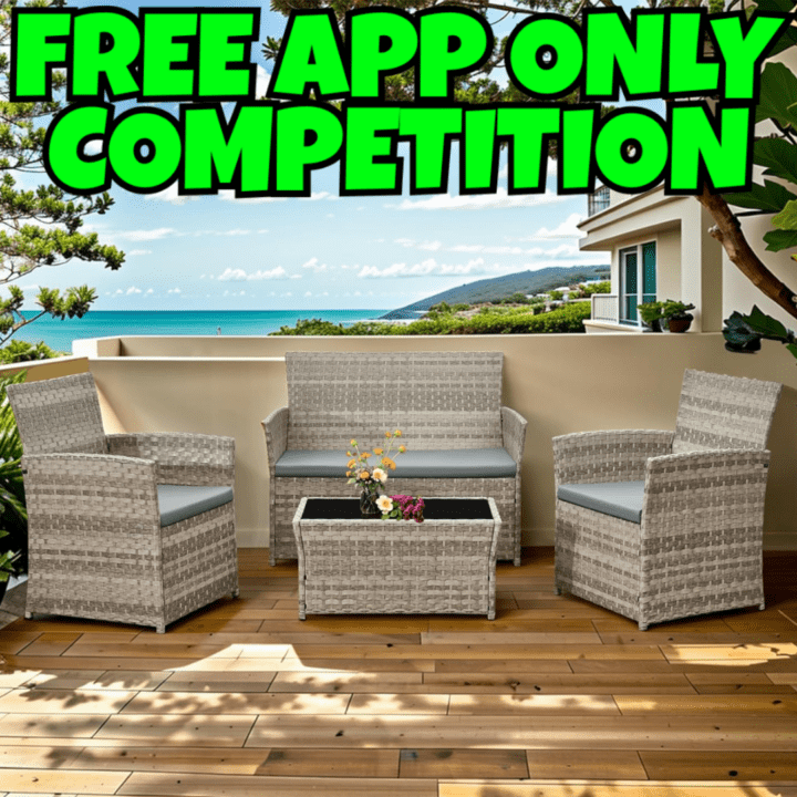 WIN THIS 4 PIECE RATTEN SET FOR ABSOLUTELY FREE ( APP ONLY COMPETITION )