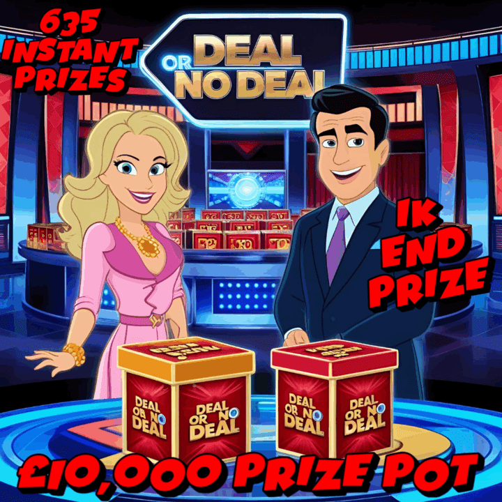 DEAL OR NO DEAL £10,000 PRIZE POT + £1000 CASH END PRIZE
