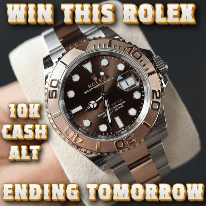 WIN A ROLEX CHOCOLATE YACHT MASTER OR £10,000 CASH ALT + £10,000 INSTANT PRIZES