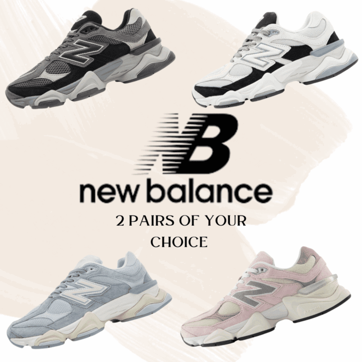 2 PAIRS OF NEW BALANCE 9060