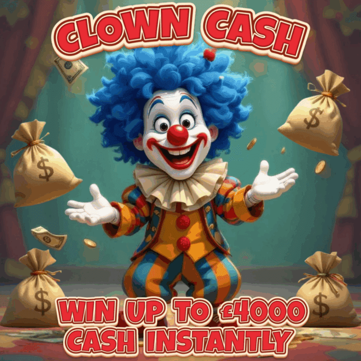 CLOWN CASH WIN UP TO 4K INSTANTLY!!