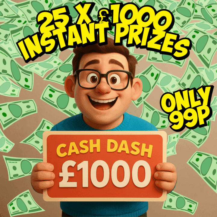 THE £1000 CASH DASH 25 X £1000 INSTANT PRIZES