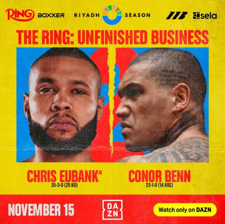 WIN 4 TICKETS TO EUBANK VS BENN 2 UNFINISHED BUSINESS