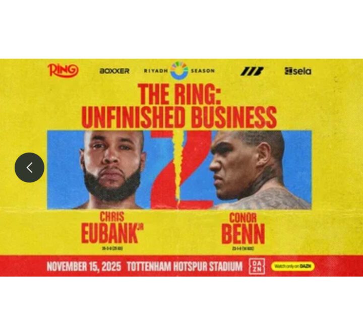 WIN 4 TICKETS TO EUBANK VS BENN 2 UNFINISHED BUSINESS - Image 3