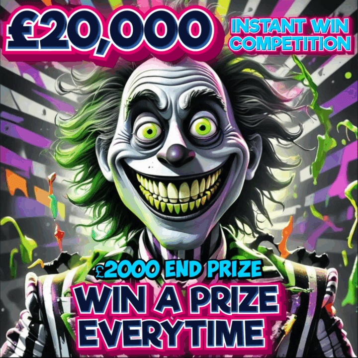 WIN A PRIZE EVERY TIME £20,000 PRIZE POT £2000 END PRIZE