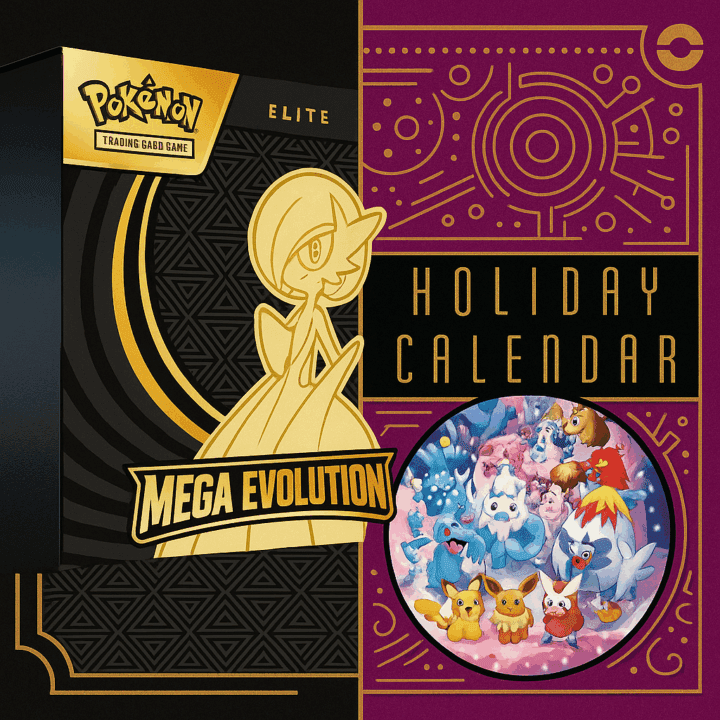 Pokemon TCG: Holiday Calendar 2025 & pokemon mega evolution ( gardevoir ) elite trainer box bundle