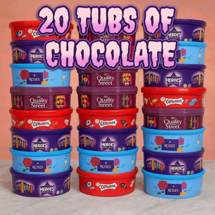 20 TUBS OF CHOCOLATE