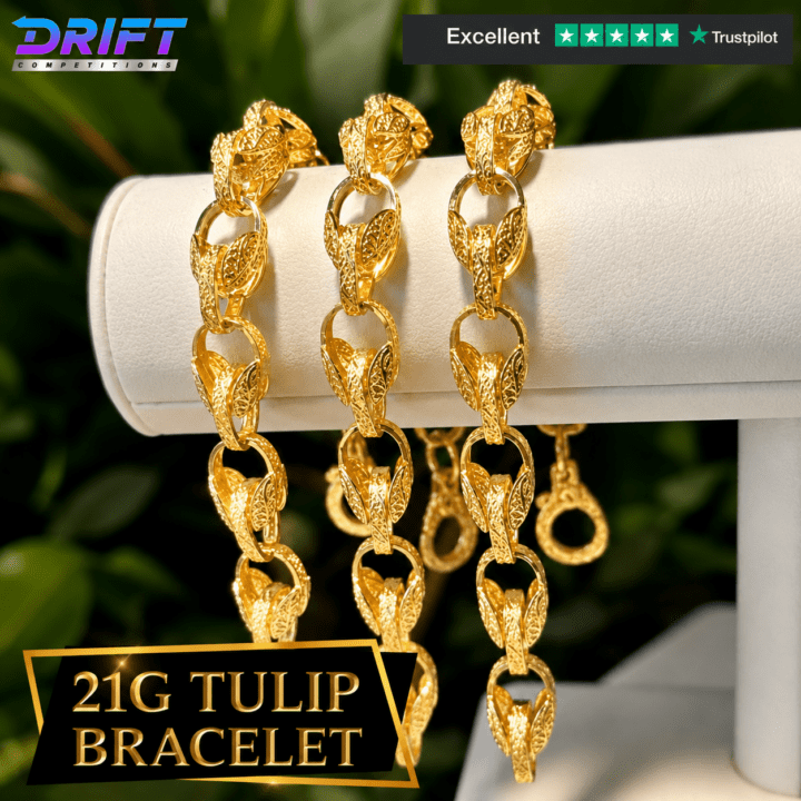 GOLD 21G TULIP BEACELET