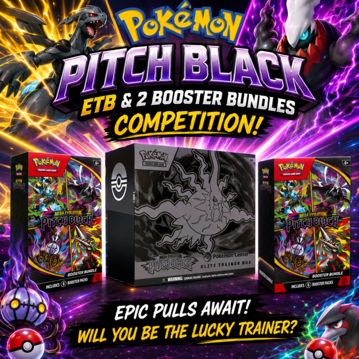 POKEMON PITCH BLACK ETB & 2 BOOSTER BUNDLES